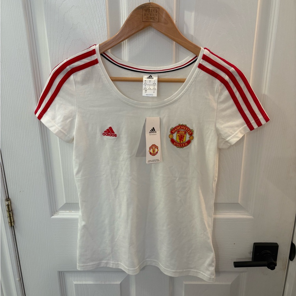 Women’s Adidas Manchester United White T-Shirt